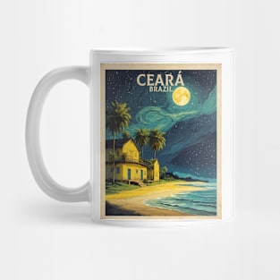 Ceara Brazil Starry Night Vintage Tourism Travel Poster Mug